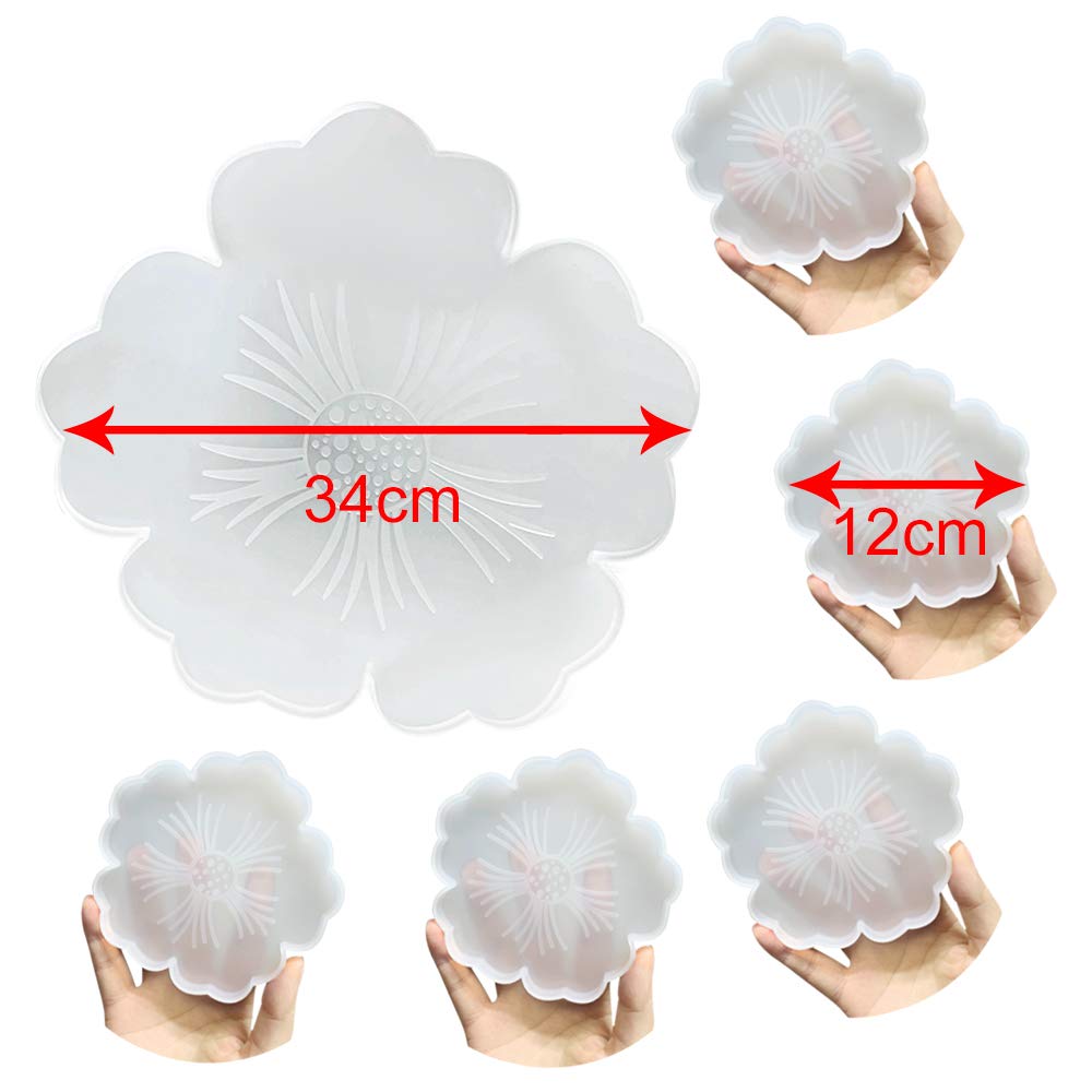 Flower Tray & Coasters Set Mold