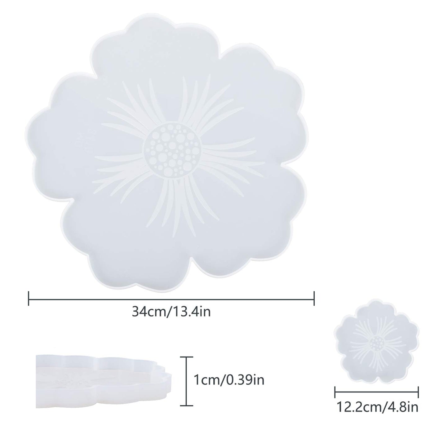 Flower Tray & Coasters Set Mold