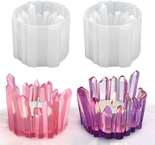 Crystal Cluster Tealight Holder Mold